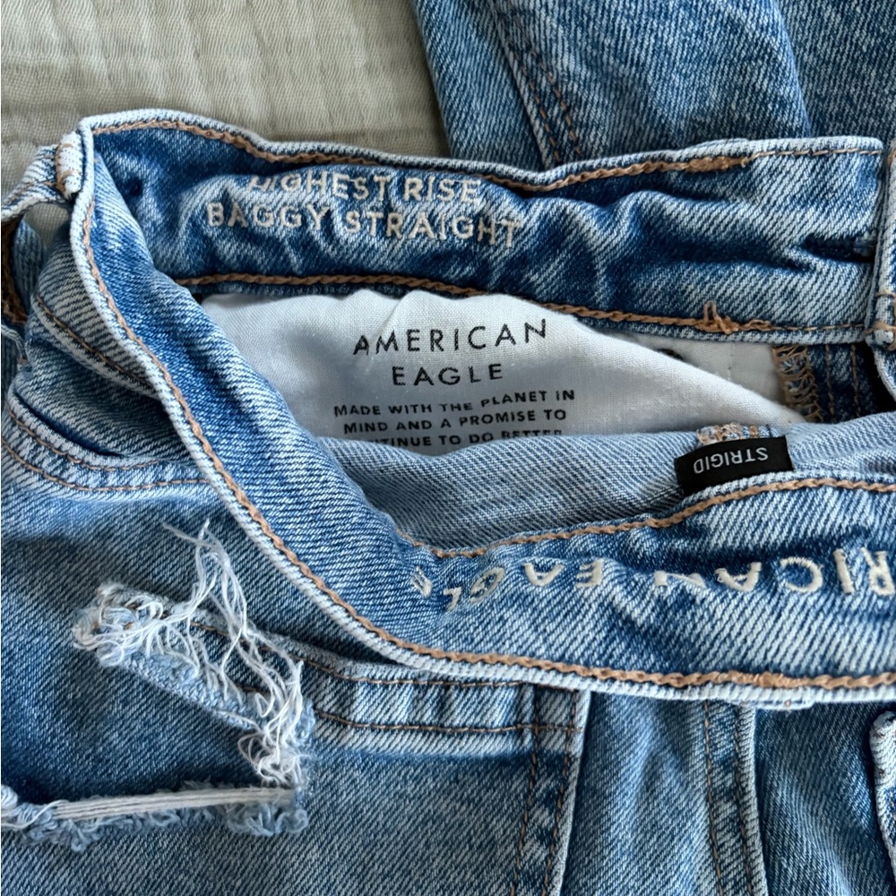 American Eagle Outfitters High Rise Light Blue Jeans